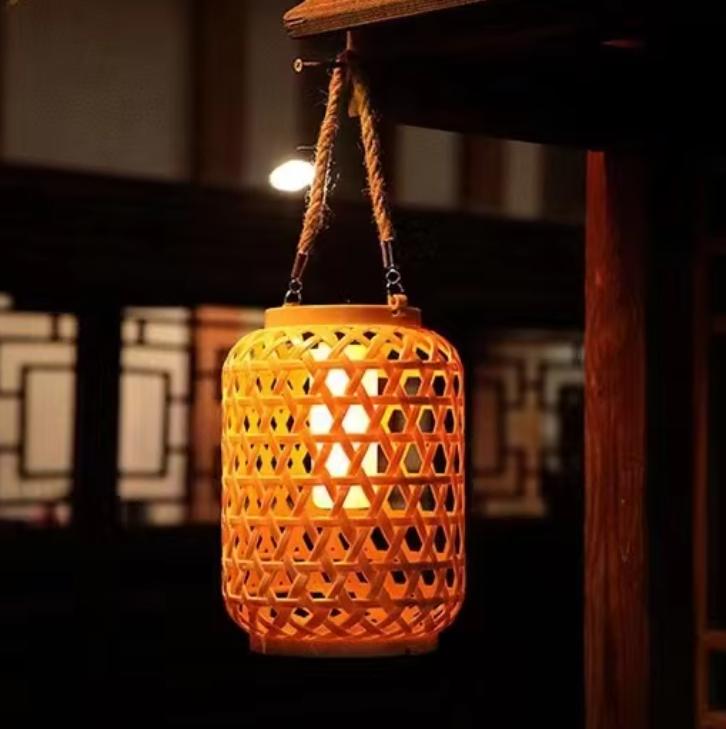 Lampion Solarny z Bambusa