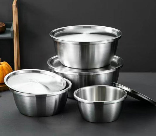 BentoSeal™ – Komplet misek inox z pokrywkami – idealne do przechowywania
