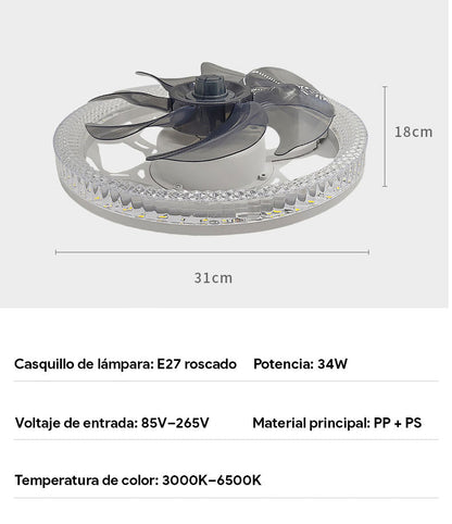 AirLume™ – Lampa sufitowa z wbudowanym wentylatorem